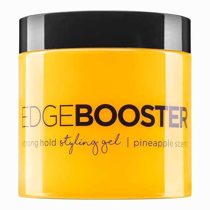Style Factor EDGE BOOSTER® Strong Hold Styling Gel | Alcohol-Free Hair Gel with Camellia Sinensis Seed Oil for Curly, Wavy & Sleek Styles | Frizz Control, Long-Lasting and Flexible Hold (16.9oz)
