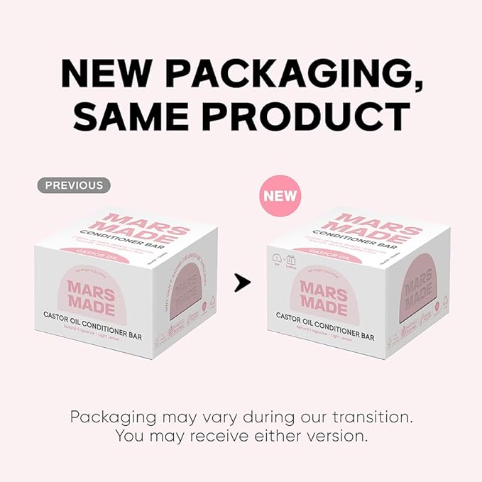 Castor Oil Conditioner Bar - Nourishing & Soothing Natural Deep Conditioner for All Hair Types - Hair Moisturizing, Cleansing Solid Soap Bar - Zero Waste, No Animal Trials 3.5 oz