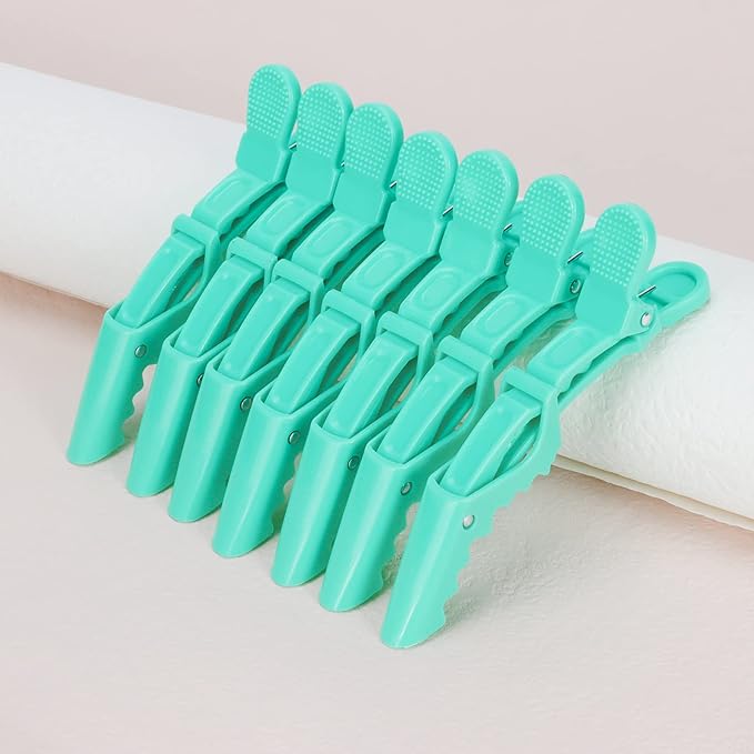 Ondder 14 Pcs Lake Blue Alligator Hair Clips for Styling Sectioning Large Salon Pro Hair Clips Barber Clips for Coloring Cutting Big Salon Clips for Hair Styling Accessories for Women Men Girls Teens