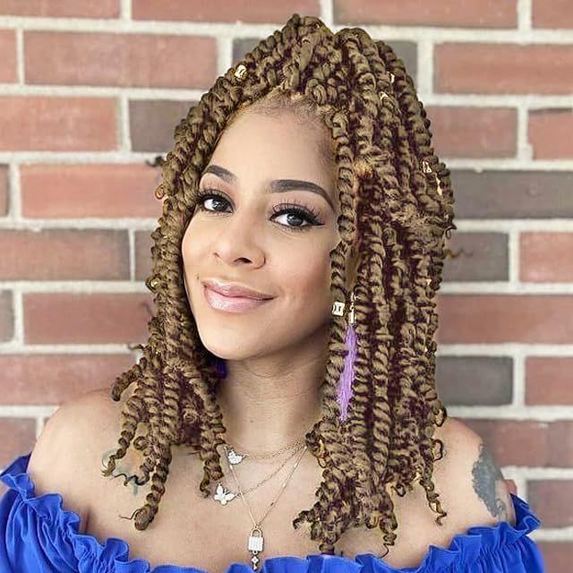 Passion Twist Crochet Hair 10 Inch Passion Twist Hair 8 Packs Pre-Twisted Passion Twist Crochet Hair for Black Women Soft Passion Twist Curly Crochet Hair 10"(Pack of 8) 27#
