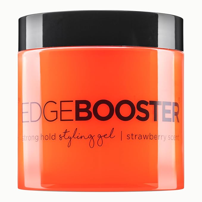 Style Factor EDGE BOOSTER® Strong Hold Styling Gel | Alcohol-Free Hair Gel with Camellia Sinensis Seed Oil for Curly, Wavy & Sleek Styles | Frizz Control, Long-Lasting and Flexible Hold (16.9oz)