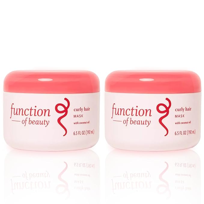 Function of Beauty Hair Mask for Curly Hair - Sulfate-Free Deep Conditioning Hair Mask for Smooth Natural Curls & Bounce - Hydrating & Moisturizing with Coconut Oil - Dry & Dull Hair Care Products