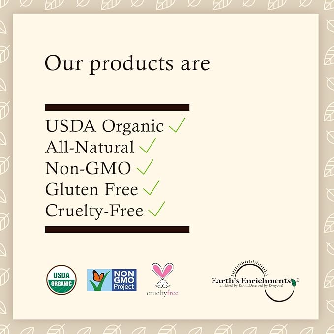 Earth's Enrichments Hot Oil Treatment for Dry, Damaged Hair, Hair Growth Serum, Moisturizes, Hydrates, Reduce Shedding and Breakage, USDA Organic, 8oz