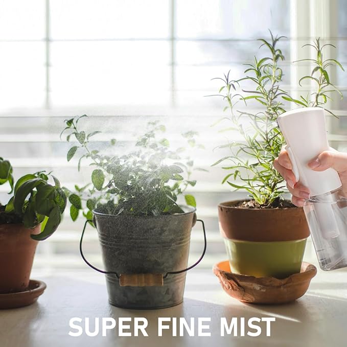 ELEMSY Spray Bottle For Hair (2 Pack 6.8 OZ) Continuous Mister Empty Spray Bottles, Ultra Fine Mist Water Sprayer for Hairstyling, Cleaning, Plants, Pets, Barbers, Salons, Essential Oil Scents