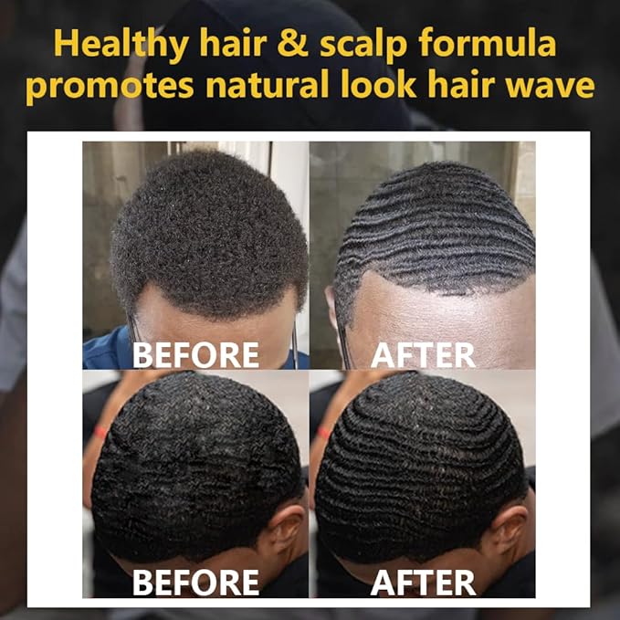 Silky Durags for Men Wave Pomade Strong Hold Easy Wash 360 Wave Training Hair Cream, Waves Grease for Men Promotes Layered Waves Silky Satin Durag Extra Long Tails Wave Brushe Silky Durag Wave Cap Set