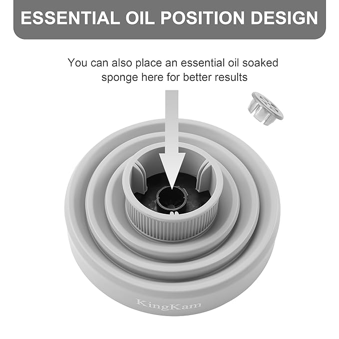 Collapsible Silicone Hair Dryer Diffuser - Travel and Easy Storage - Fit Most Hair Dryers with Nozzle Diameter D-1.575Inch to 1.968 Inch (4-5cm) - Gray