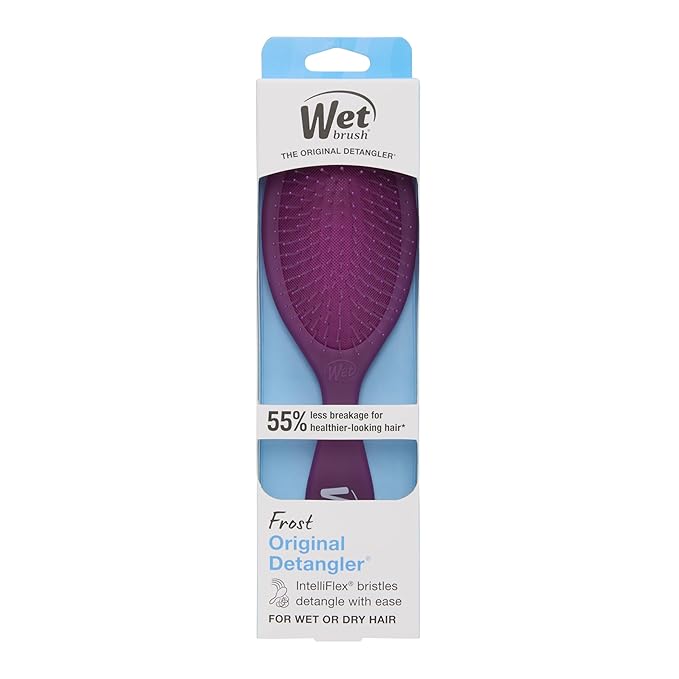 Wet Brush Original Detangler Hair Brush, Purple Frost - Ultra-Soft IntelliFlex Bristles - Detangling Brush Glides Through Tangles For All Hair Types (Wet Dry & Damaged Hair) - Women & Men