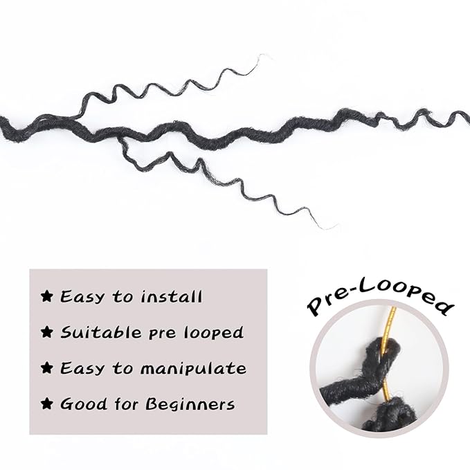 Goddess Locs Crochet Hair,Vemet 14 Inch 9 Packs Synthetic Faux Locs Crochet Hair for Black Women,River Locs Hair Extensions Boho Style Pre looped Faux Locs with Curly Ends