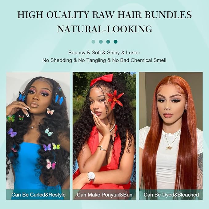 20 20 22 Inch Water Wave Human Hair Bundles Brazilian Virgin Human Hair Bundles 12A Deep Water Wave Bundles 100% Real Human Hair Extensions Natural Black