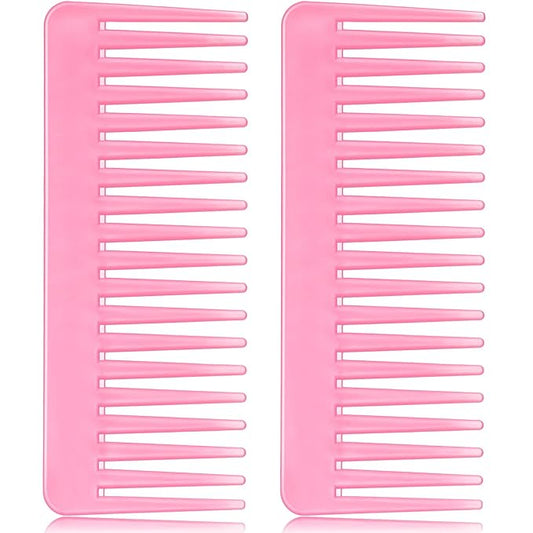 Patelai Wide Tooth Comb Large Hair Detangling Comb for Curly, Wet Dry Hair, No Handle Detangler Accessories(Pink)