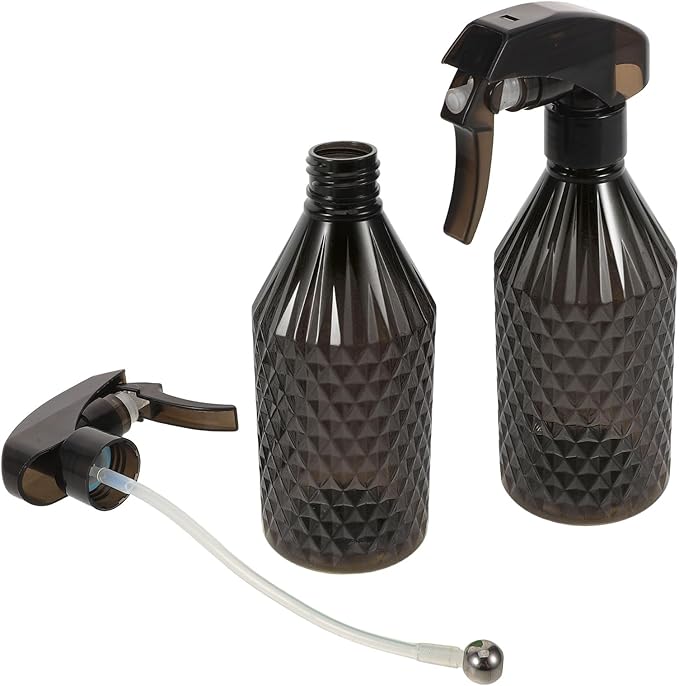 2pcs Continuous Spray Bottle for Hair Care - Barber Water Misting Bottle 200ml with Steel Ball Refillable Fine Mist Sprayer for Home Barber Salon