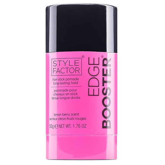 Style Factor EDGE BOOSTER Hair Wax Stick Pomade with Beeswax | Strong Hold Slick Stick for Flyaways, Edges & Baby Hair for Sleek Buns & Ponytails | Stocking Stuffers for Women Girls Teen | Lemon Berry