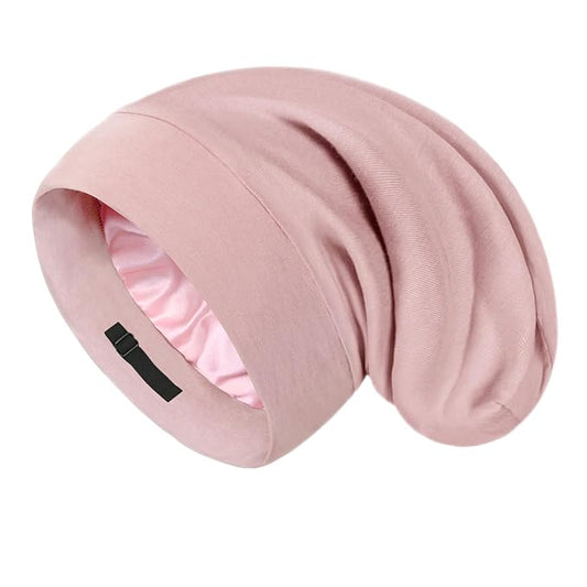 OLESILK Silk Bonnet for Long Hair: 100% Mulberry Silk for Sleeping Women&Men, Extra Large Loc Cap for Braids, Adjustable