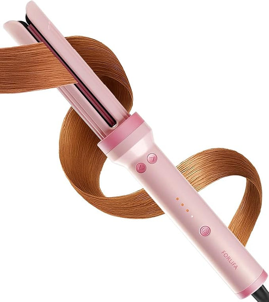 Pro 3-in-1 Auto Curling & Straightening Iron with AirBlow Tech for 72h Hold, Curling Wand with1.1billion Negative Ions, Triple Hair Protect & Burn-Free, Auto Shut-Off, Tangle-Free, HyperCurve