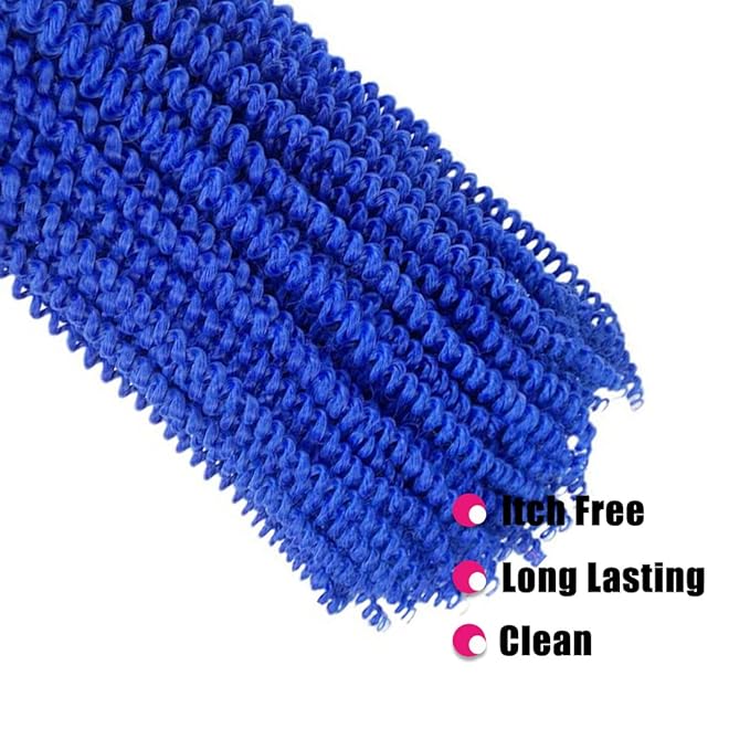 18Inch Passion Twist Hair 1Pack Passion Twist Crochet Hair Water Wave Crochet Hair (18 Inch (Pack of 1), Blue) …