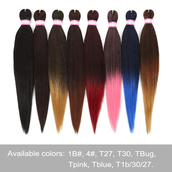 Dorsanee Natural Black Braiding Hair Pre Stretched 20 Inch 6 Packs Braiding Hair Extensions for Crochet Box Braids Twists Locs Hair Itch Free Soft Yaki Texture Hot Water Setting (20inch,#1B)