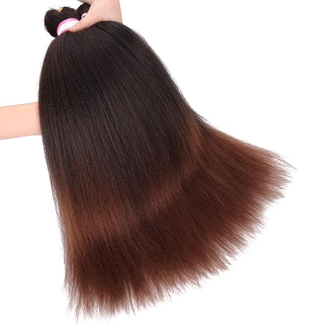 Dorsanee Ombre Brown Braiding Hair Pre Stretched 20 Inch 6 Packs Braiding Hair Extensions for Crochet Box Braids Twists Locs Hair Itch Free Soft Yaki Texture Hot Water Setting (20inch,#1B/30)