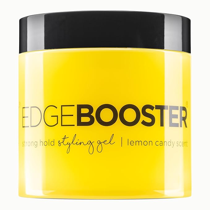 Style Factor EDGE BOOSTER® Strong Hold Styling Gel | Alcohol-Free Hair Gel with Camellia Sinensis Seed Oil for Curly, Wavy & Sleek Styles | Frizz Control, Long-Lasting and Flexible Hold (16.9oz)