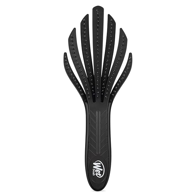 Wet Brush Go Green Curl Detangler Hair Brush, Black, Ultra-Soft IntelliFlex Detangling Bristles Glide Through Tangles with Ease, Great For Curls, No Split Ends & Pain-Free for Wet or Dry Hair