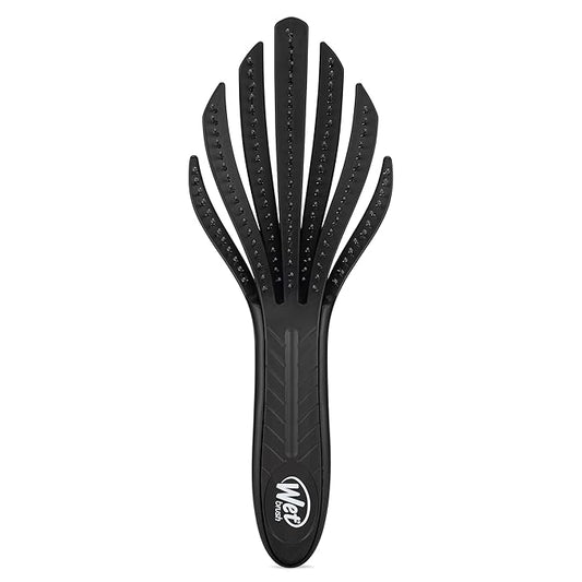 Wet Brush Go Green Curl Detangler Hair Brush, Black, Ultra-Soft IntelliFlex Detangling Bristles Glide Through Tangles with Ease, Great For Curls, No Split Ends & Pain-Free for Wet or Dry Hair
