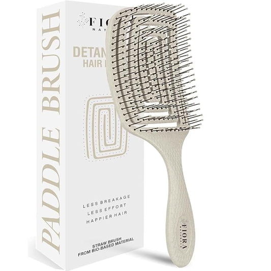 Fiora Naturals Paddle Hair Brush for Thick Hair - Detangler Brush for women - Vented Hairbrush for Gentle Detangling, Best Hair Brush for Wet or Dry Hair
