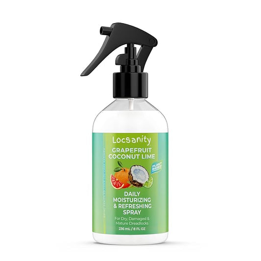 Locsanity Grapefruit Coconut & Lime Daily Moisturizing Spray Fine Mist - 8 fl oz: Hydrating Mist for Locs, Hair Growth, and Daily Moisturizing Refreshing Spray for Dreads & Braids