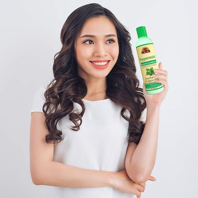 OKAY Peppermint Soothing & Invigorating Leave-in Conditioner, 8 Ounce