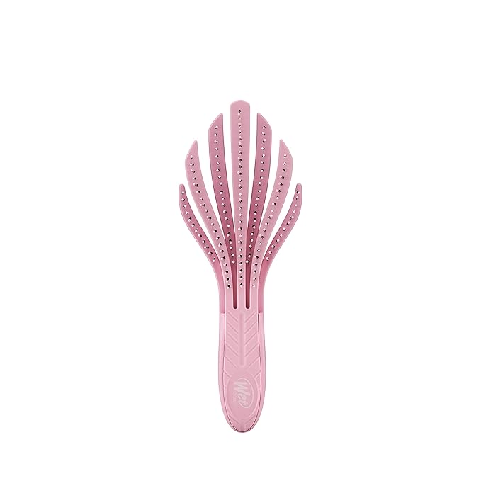 Wet Brush Go Green Curl Detangler Hair Brush, Pale Pink, Ultra-Soft IntelliFlex Detangling Bristles Glide Through Tangles with Ease, Great For Curls, No Split Ends & Pain-Free for Wet or Dry Hair