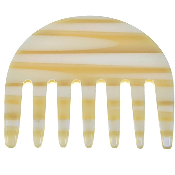 Giorgio G28 & G63 Small Travel Purse Detangling Comb, Wide Teeth Pocket Comb for Thick Curly Wavy Hair. Detangler Combs for Wet or Dry Hairs. Handmade, Saw-Cut and Hand Polished