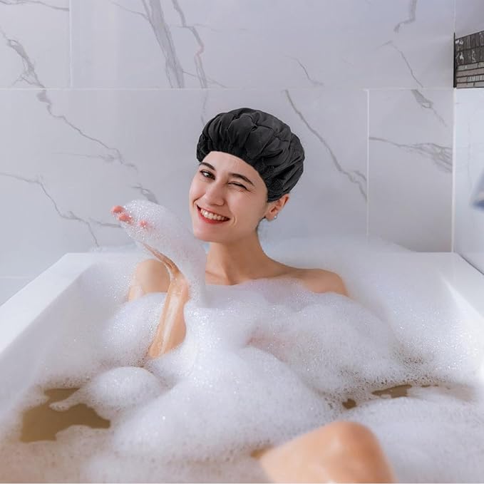 Thermal Conditioning Heat Cap – Reusable Cordless Cap with Flaxseed Filling | Hair Steamer Bonnet for Deep Conditioning, Home and Professional Use, Hair Repair and Moisturizing