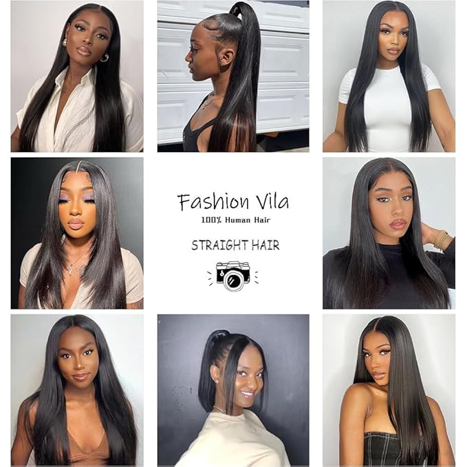 Straight Human Hair Bundles 3 Bundles 24-26-28 Inch 100% Unprocessed Brazilian Virgin Remy Hair Straight Human Hair Extensions For Black Women