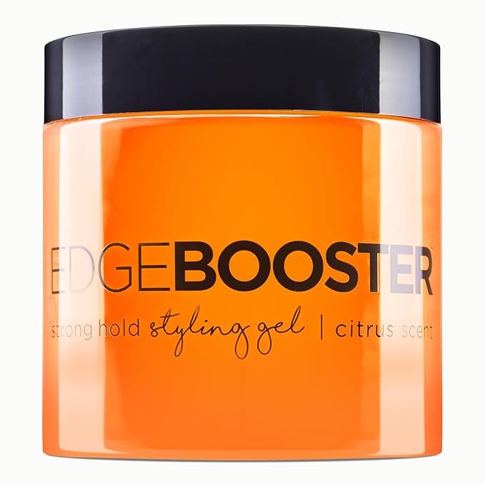 Style Factor EDGE BOOSTER® Strong Hold Styling Gel | Alcohol-Free Hair Gel with Camellia Sinensis Seed Oil for Curly, Wavy & Sleek Styles | Frizz Control, Long-Lasting and Flexible Hold (16.9oz)