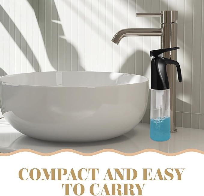 Continuous Spray Bottle for Hair Mist Fine Mist Refillable Plastic Mister for Hair Styling Conditioning Skin Care and Plant Misting Compact Travel Salon Barber Use