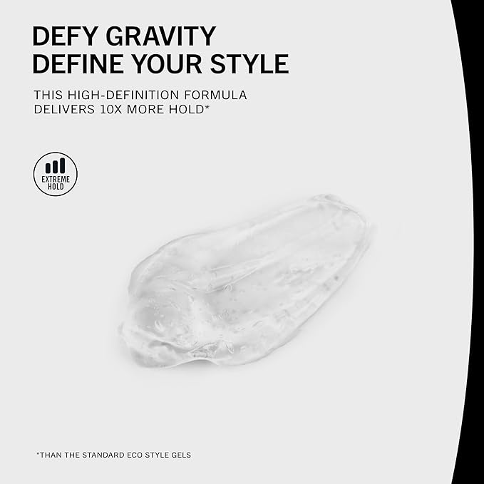 Eco Style Extreme Stiff Hold Gel — Maximum Hold Styling Gel for Textured Hair, Long-Lasting Definition and Control, Alcohol-Free Formula, 6 oz