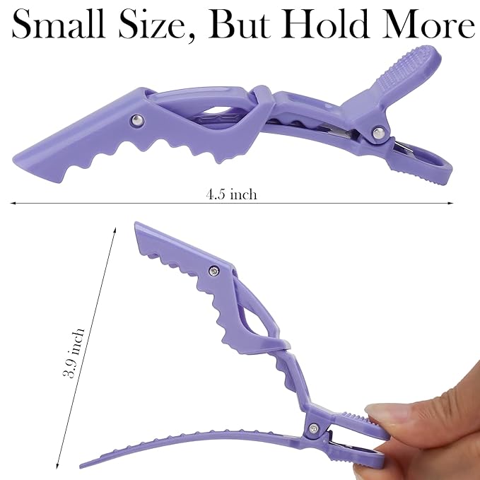 Ondder 24 Pack Professional Alligator Hair Clips for Styling and Salon - Plastic Gator Clips