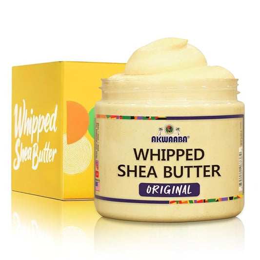 AKWAABA Whipped Shea Butter (Fragrance-Free) – Nourishes & Moisturizes | Made with Shea Butter | No Dyes & Parabens | 12 oz / 340 g