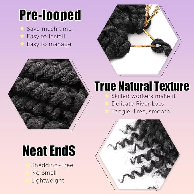 18inch Passion Twist Crochet Hair 96 Stands Pre-Twisted Passion Twist Hair 6 Packs Pre-Looped Passion Twists Braids Synthetic Passion Twist Brown Crochet Braids Hair Extensions (1#, 18 inch)
