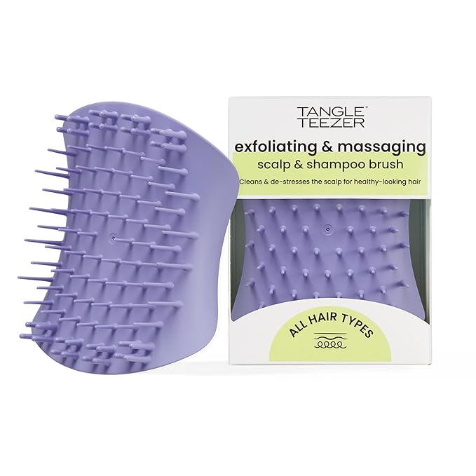 Tangle Teezer Scalp & Shampoo Hairbrush, to Exfoliate, Massage, and Cleanse, for All Hair Types, Lavender Lite Purple