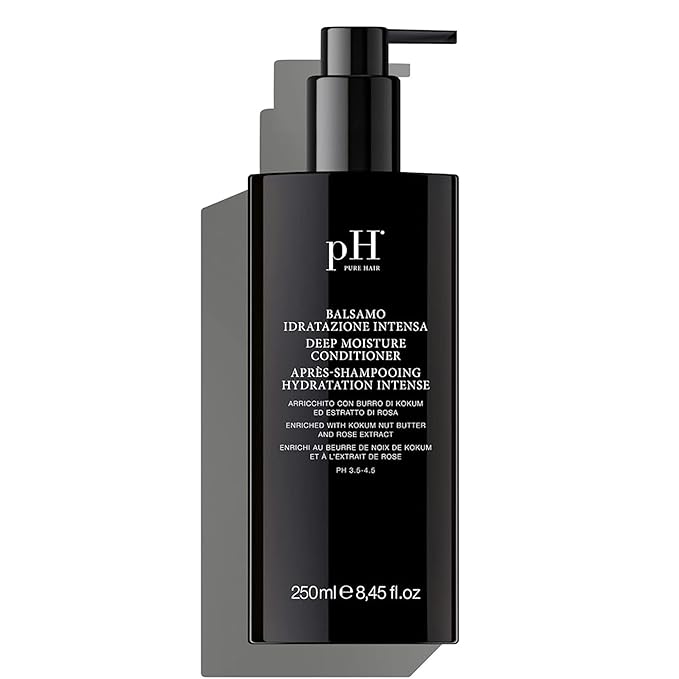 pH PURE HAIR Deep Moisture Conditioner - Intense Hydration for Dry, Damaged Hair - Deep Conditioning Treatment with Kokum Nut Butter & Rose Extract for Frizz-Free, Soft, Smooth Hair - 8.45 Oz