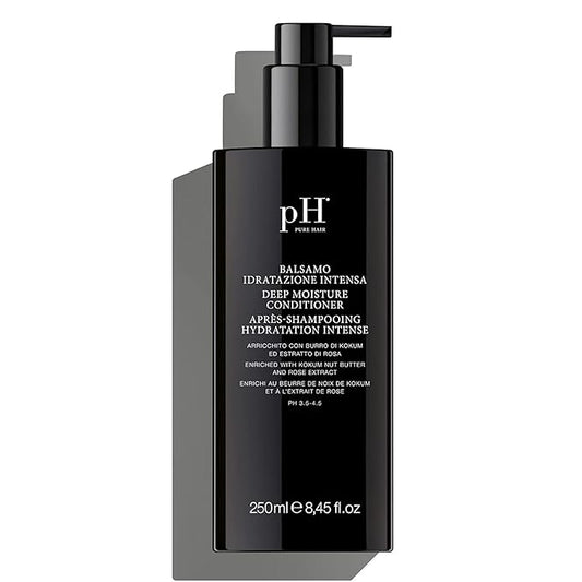 pH PURE HAIR Deep Moisture Conditioner - Intense Hydration for Dry, Damaged Hair - Deep Conditioning Treatment with Kokum Nut Butter & Rose Extract for Frizz-Free, Soft, Smooth Hair - 8.45 Oz