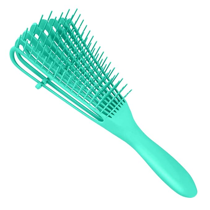 Detangling Brush for Afro America/African Hair Textured 3a to 4c, Knots Detangler Scalp Massage Comb for Women (Green, 3 Count)