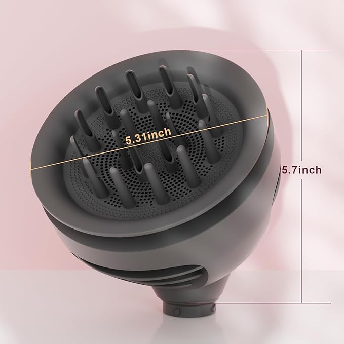 Wave Curl Diffuser Attachment Compatible with Dyson Airwrap, Upgraded Hair Diffuser Nozzle Dome and Diffuse Modes to Dryer Faster and Define Curls Hair Attachments for Air wrap Styler HS01 HS05 HS08