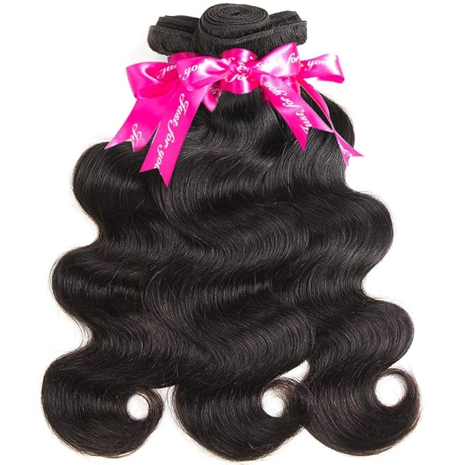Wingirl Body Wave Human Hair 3 Bundles Double Weft 10A Brazilian Hair Bundles 12 14 16Inch