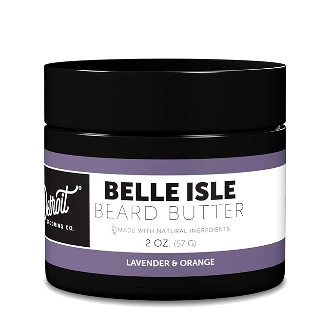 Detroit Grooming Co. Beard Butter for Men | Softens, Thickens & Hydrates with Safflower Oil & Shea Butter | Belle Isle Scent, 2oz