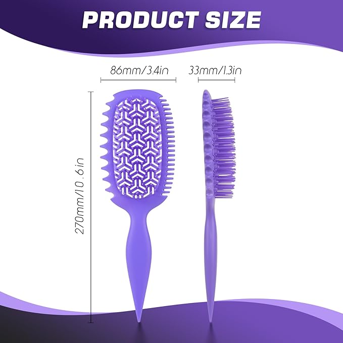 Candy Brush Curl Defining Vented Hair Brush for Effortlessly Detangling Shaping and Styling, Airflow Brush with EdgeLift for All Wet or Dry Hair Types for Women and Girl, Reduce Pulling and Frizzing