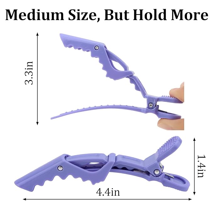 30 Pack Alligator Hair Clips for Styling, Sectioning Crocodile hair Clips Professional Barber Accessories for Salon of Thick Curly Volume Hair (Multicolored 1)