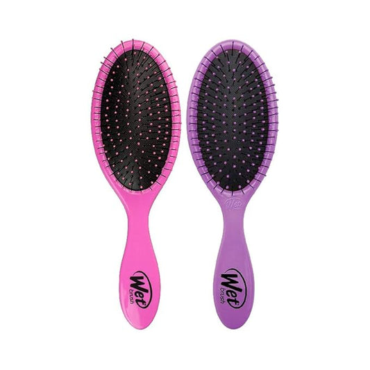 Wet Brush Original Detangler Hair Brush 2-Pack, Pink & Purple, Perfect Stocking Stuffer Set for Women & Men, Ultra-Soft IntelliFlex Bristles for Wet or Dry Hair, Holiday Gift Essential