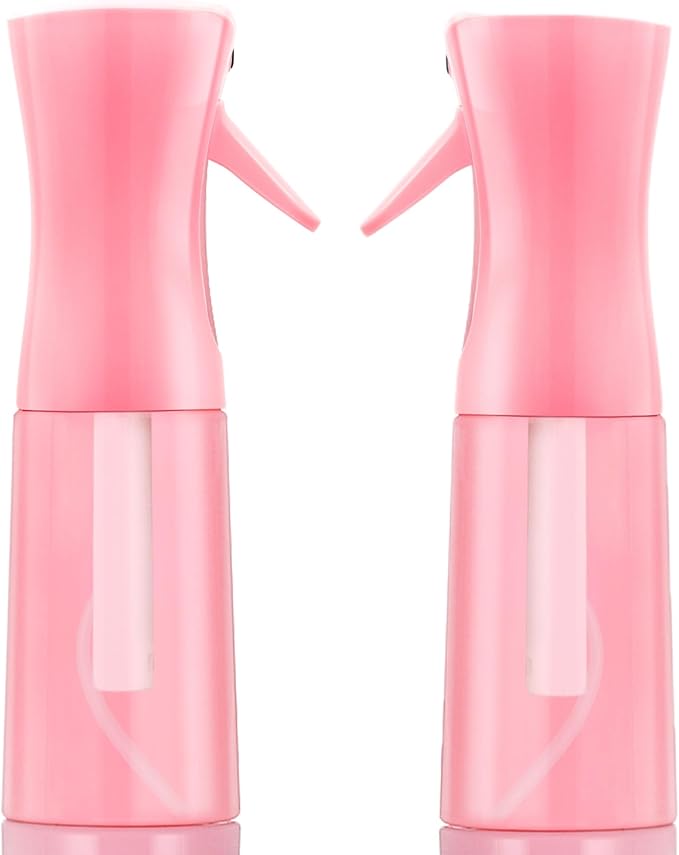 Two-pack Spray Bottles, Fine Mist Refillable Spray Water Bottles, All-Season Continuous Spray Bottles for Hair, Skin Care, Gardening, Pet Bathing, Travel, Cleaning & Home Use