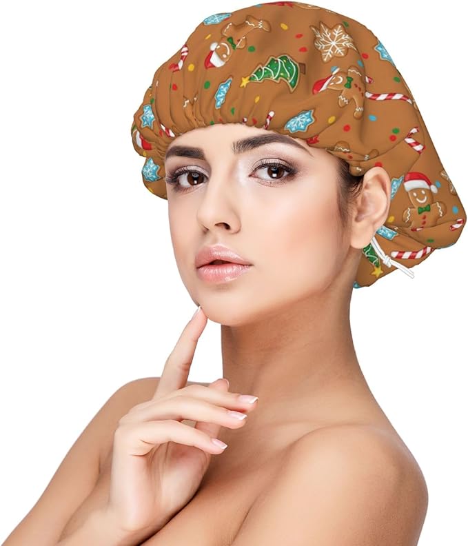 Satin Silk Bonnet for Sleeping Women Double Layer Sleep Hair Bonnets Caps for Curly Braid Hair