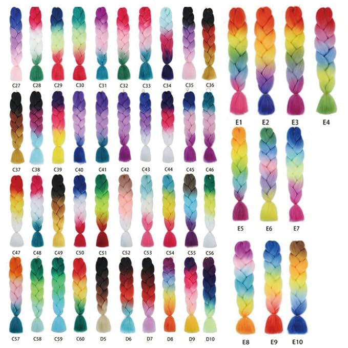 Xiaofeng Braiding Hair Extensions for Women 3 Packs 100g/Pack 24Inch High Temperature Ombre Jumbo Synthetic Braiding Hair for Twist Crochet Braids (24 Inch (Pack of 3), black-wine red-red)